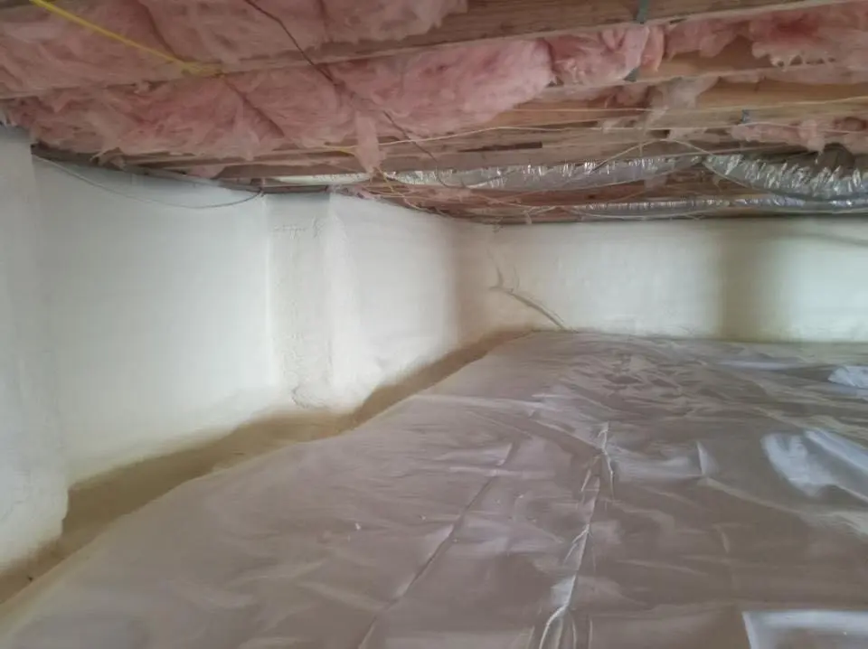 Crawl space encapsulation with closed-cell spray foam for Spray Foam Roofing Repair in Aurora
